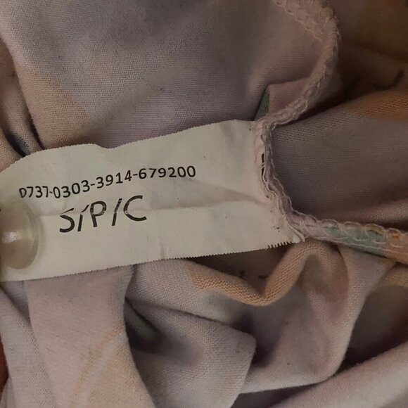 Weekend Edition Peach Print Long Sleeve Onesie Pajama Romper | Size S - Picture 10 of 10